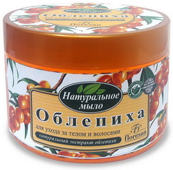 НАТУРАЛЬНОЕ МЫЛО ДЛЯ УХОДА ЗА ТЕЛОМ И ВОЛОСАМИ «ОБЛЕПИХА»,450 Г. Формул
